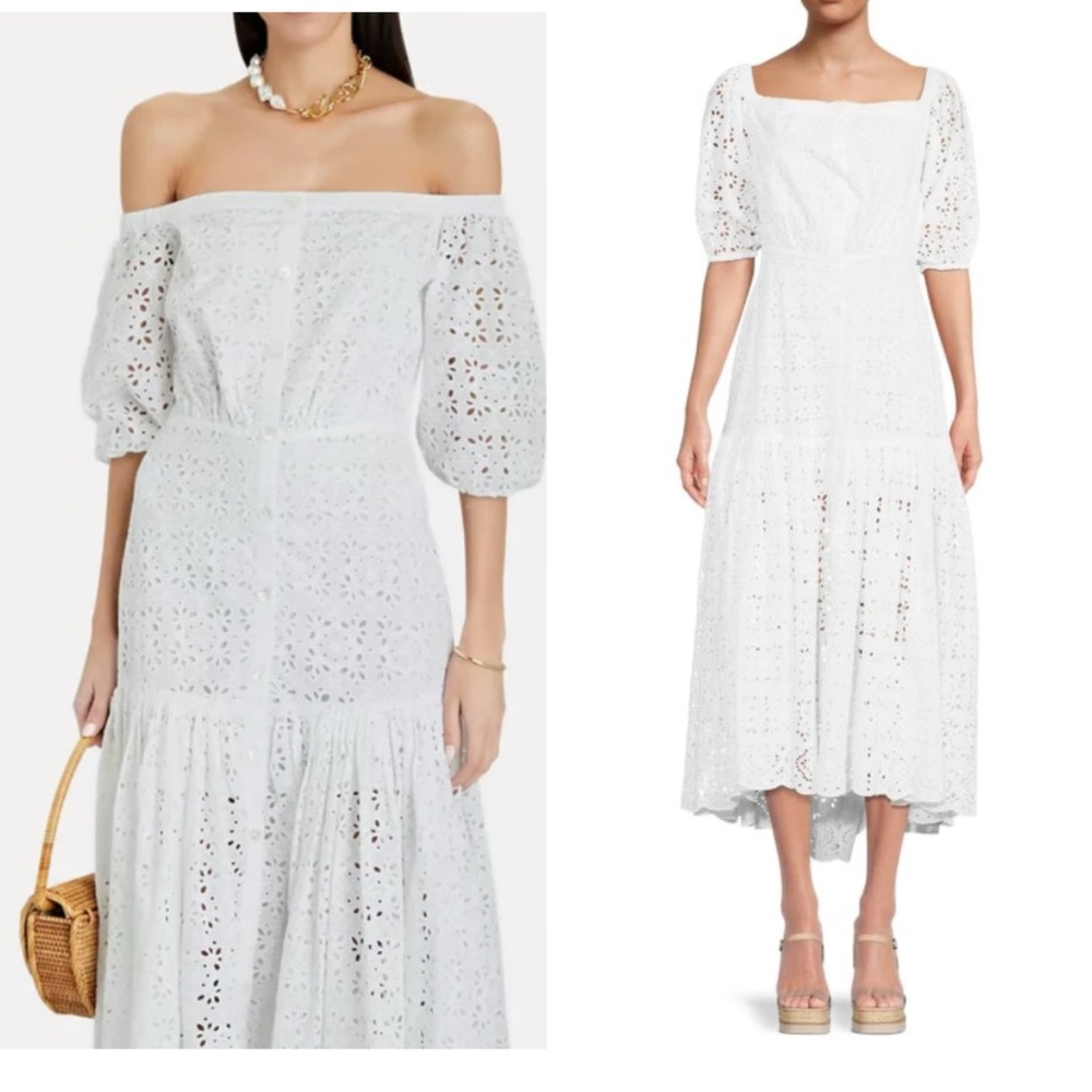 NWT $748 Veronica Beard White Cali Dress, size 6